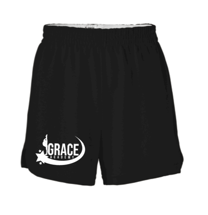 Grace Academy Girls + Juniors White Logo Shorts