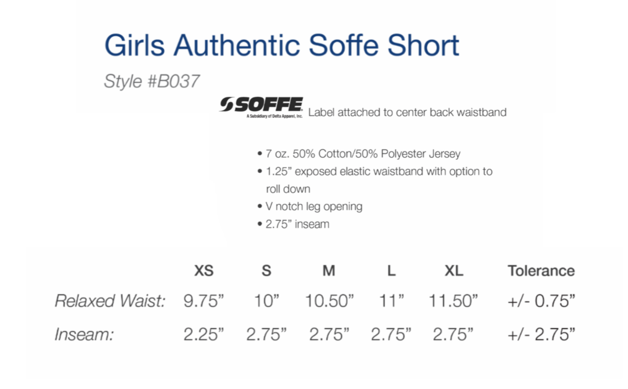 Grace Academy Girls + Juniors White Logo Shorts