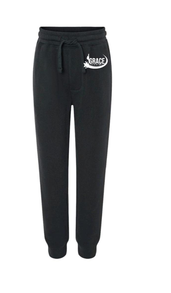 Grace Academy Youth White Logo Sweatpants