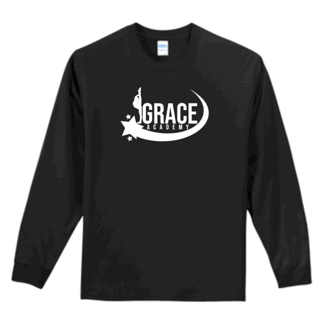 Grace Academy Black Sweatshirt White Logo