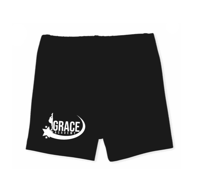 Grace Academy Toddler White Logo Fitted Shorts