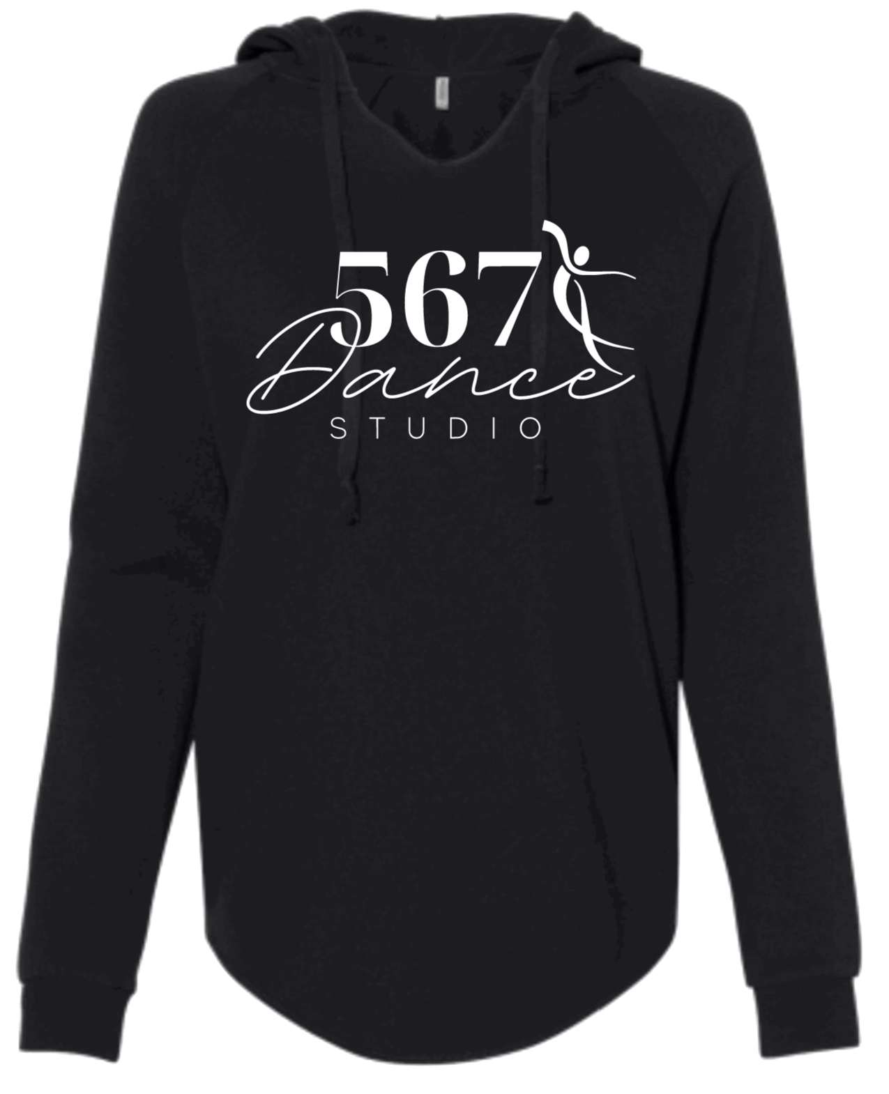567 Dance Black V-neck Hoodie