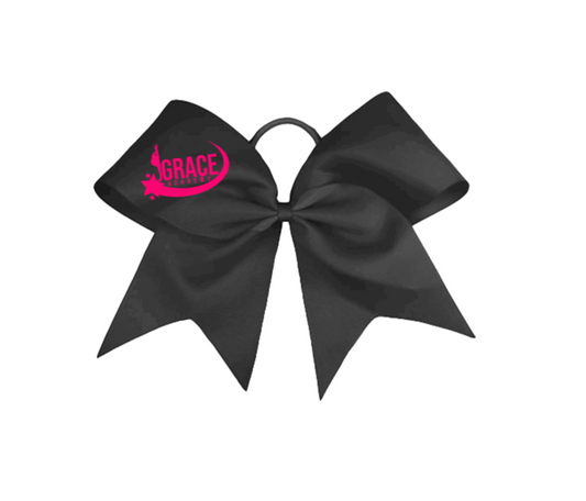 Grace Academy Black Bow Pink Logo