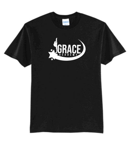 Grace Academy Black Shirt White Logo