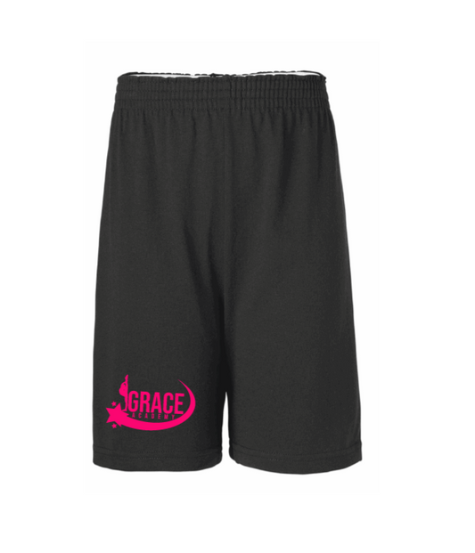 Grace Academy Youth + Unisex Pink Logo Shorts
